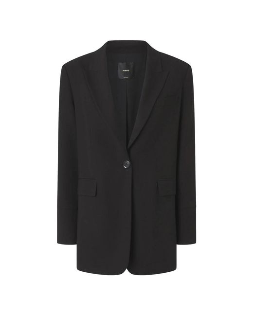 Pinko Jassen ,Zwart ,Polyester Kamut Jacket in het Black