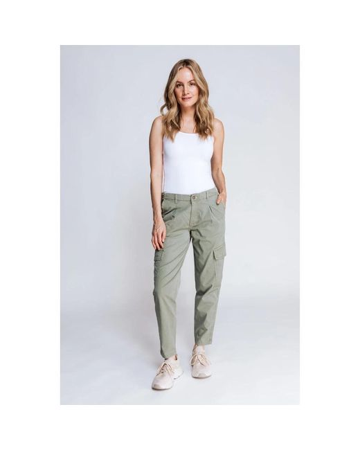 Trousers > tapered trousers Zhrill en coloris Gray