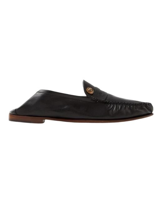 Versace Leder Loafer in Black für Herren