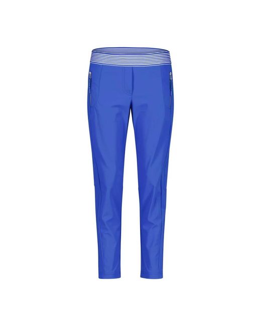 RAFFAELLO ROSSI Blue Slim-Fit Trousers
