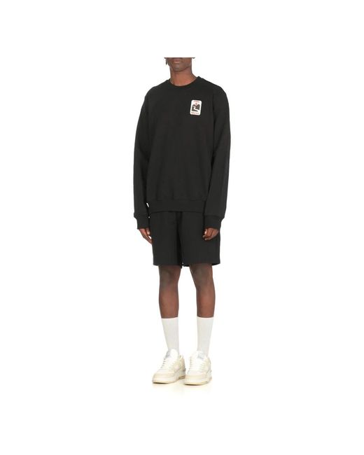 Casablanca Schwarzer Baumwoll-Rundhalsausschnitt-Sweatshirt Sunset Valley in Black für Herren