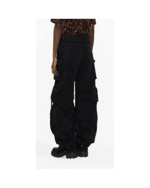 The Attico Black Wide Trousers