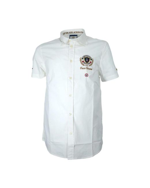 Short Sleeve Shirts Aeronautica Militare de hombre de color Blue