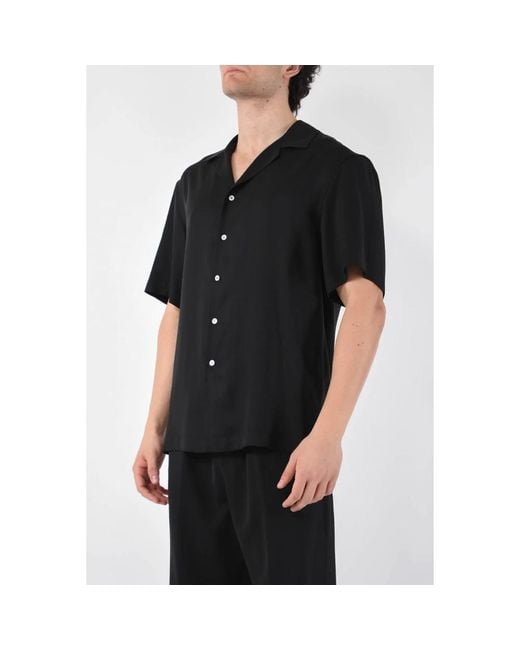 Mauro Grifoni Black Short Sleeve Shirts for men
