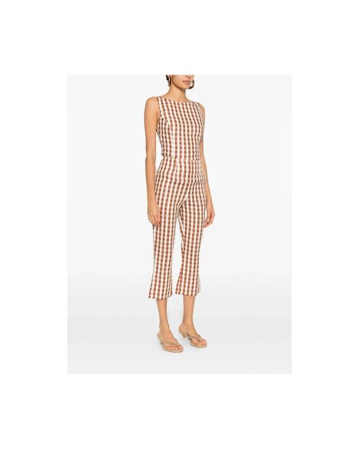 Faithfull The Brand Pink Cropped Trousers
