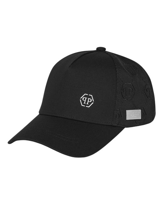 Philipp Plein Baseball Cap Hexagon in het Black