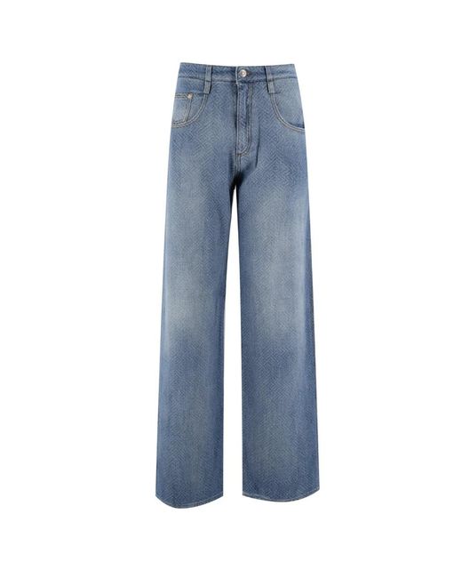 Ermanno Scervino Blue Wide Jeans