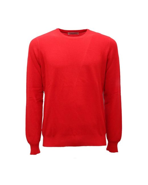 La Fileria Red Round-Neck Knitwear for men