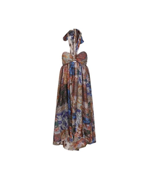 Zimmermann Kleedjes ,Veelkleurig ,Mipai Mint Paisley Maxi Jurk in het Purple