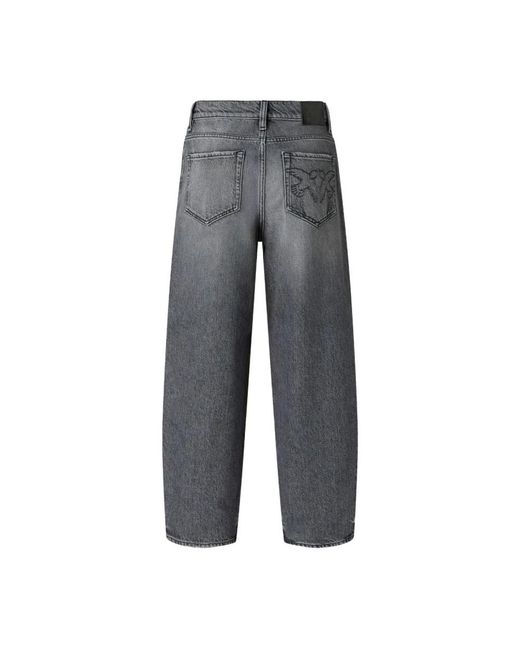 Pinko Gray Loose-Fit Jeans