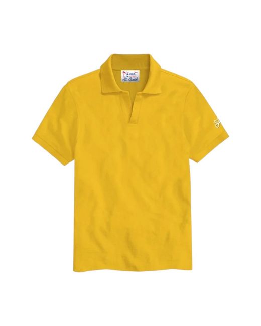 Mc2 Saint Barth Yellow Polo Shirts for men