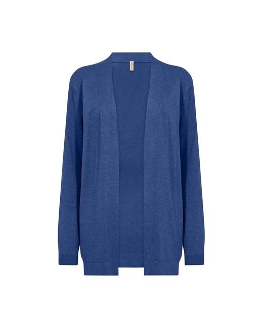 Soya Concept Blauw Comfortabel Open-Front Vest Dollie759 in het Blue