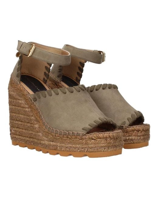 Wedges Stella McCartney de color Brown