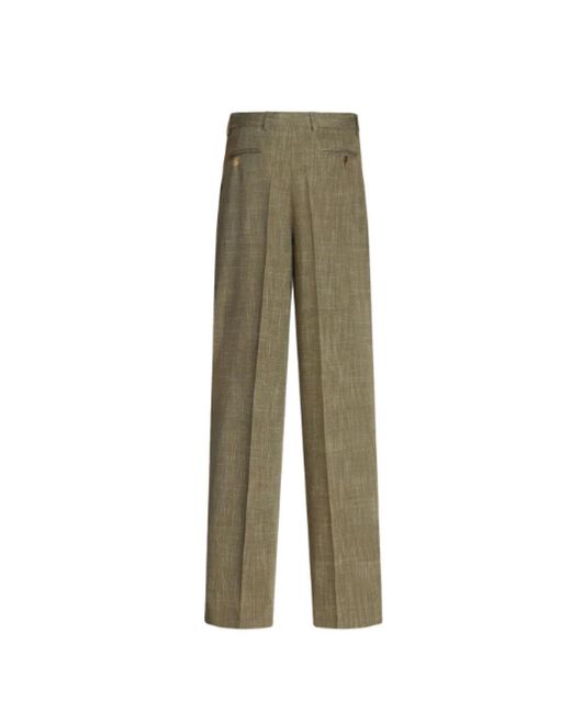 Etro Green Straight Trousers