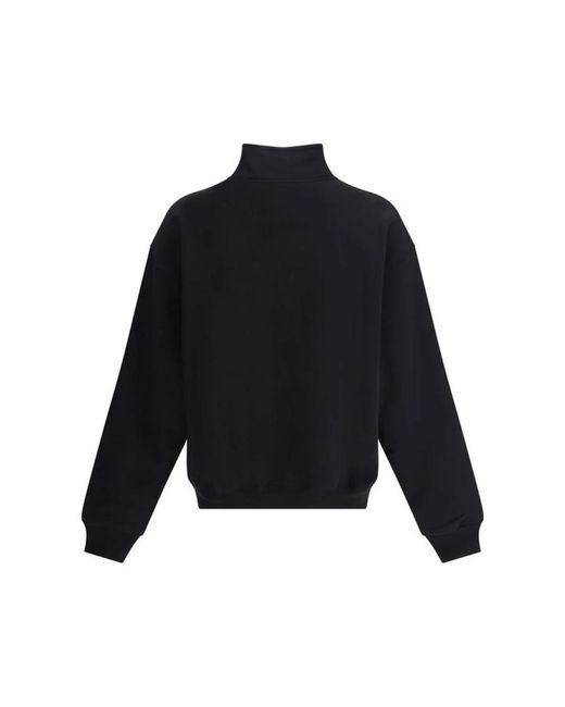 Jacquemus Hoodies & Sweatvesten ,Zwart ,Katoen Comfortabele Sweatshirt Met Rits in het Blue voor heren