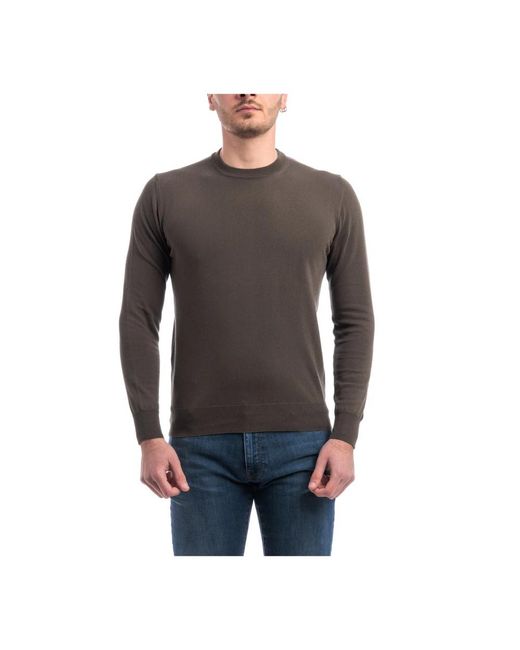 Altea Gray Round-Neck Knitwear for men