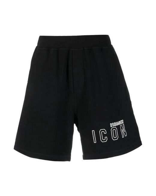 DSquared² Black Casual Shorts for men