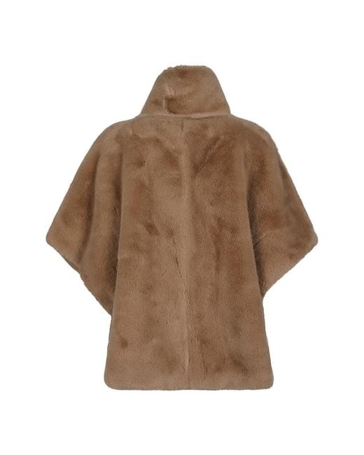 Pinko Brown Faux Fur & Shearling Jackets