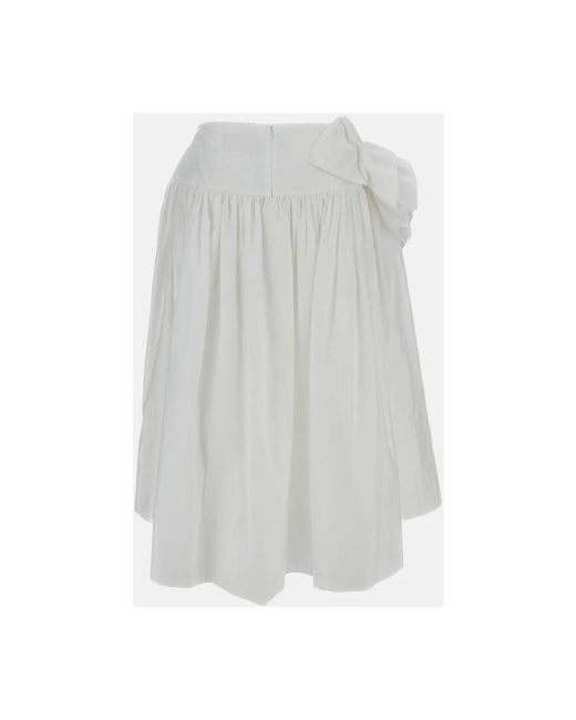 Simone Rocha Rokken ,Wit ,Katoen Basque Rok in het Gray