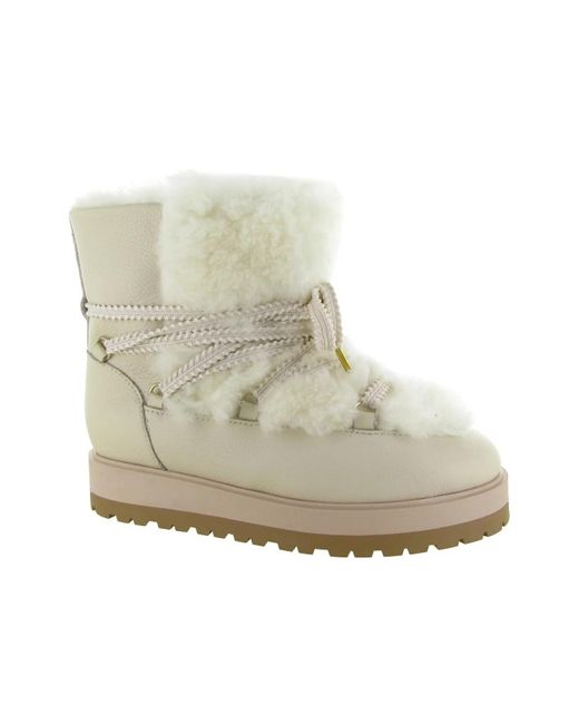 Bobbies Schoenen ,Wit ,Winterlaarzen in het Natural