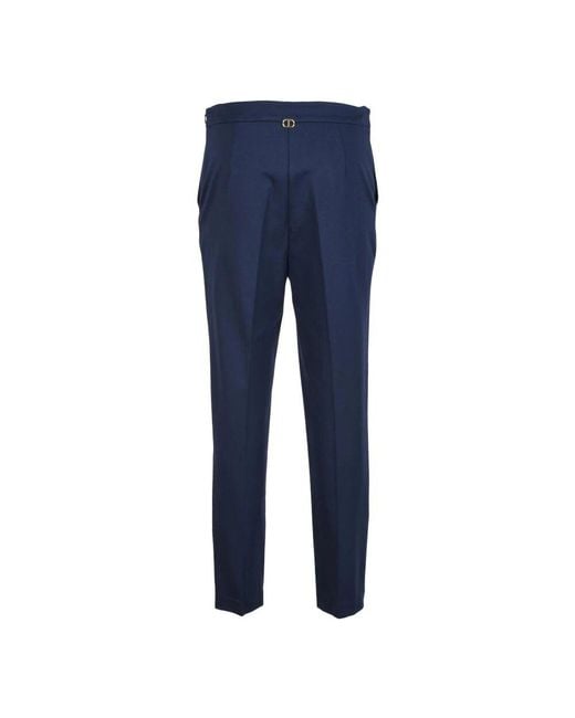 Slim-Fit Trousers Twinset de color Blue