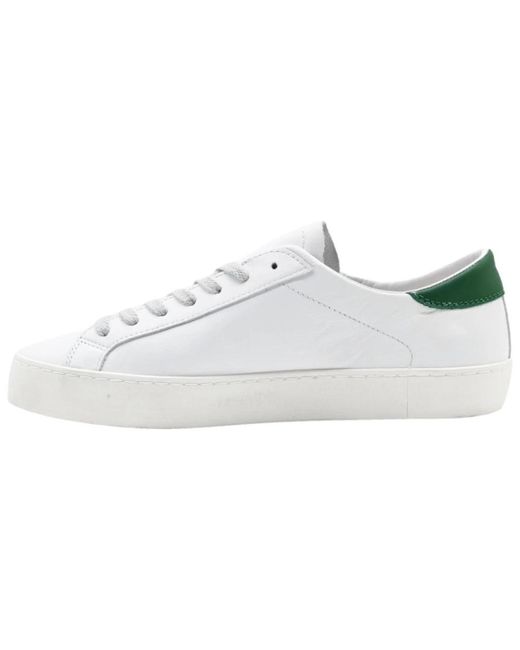 Date Niedrige weiß-grüne sneakers in White für Herren