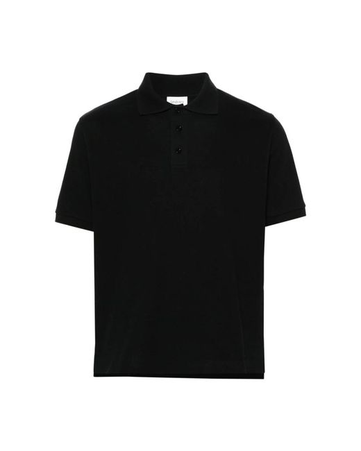 Saint Laurent Piqué Poloshirt Met Cassandre-Borduurwerk in het Black voor heren
