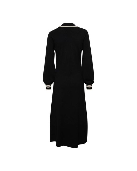 Cream Black Knitted Dresses