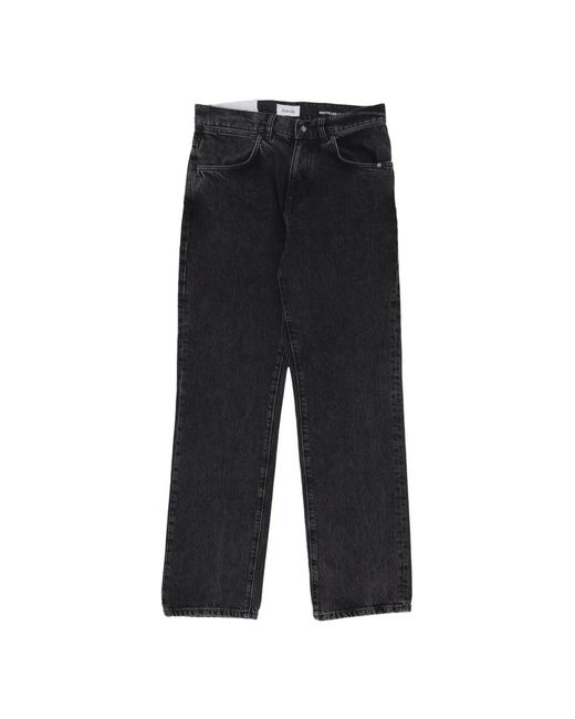 AMISH Black Straight Fit Jeans for men