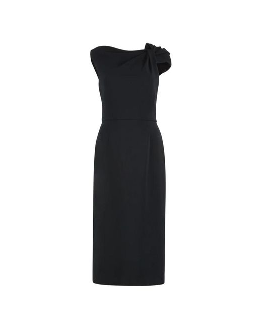 Givenchy Kleedjes ,Zwart ,Leer Gedrapeerde Kokerjurk in het Black