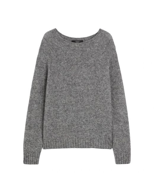 Max Mara Gray Round-Neck Knitwear