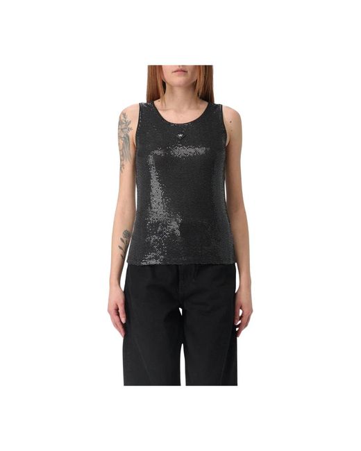 MCM Sequin Tanktop in het Black