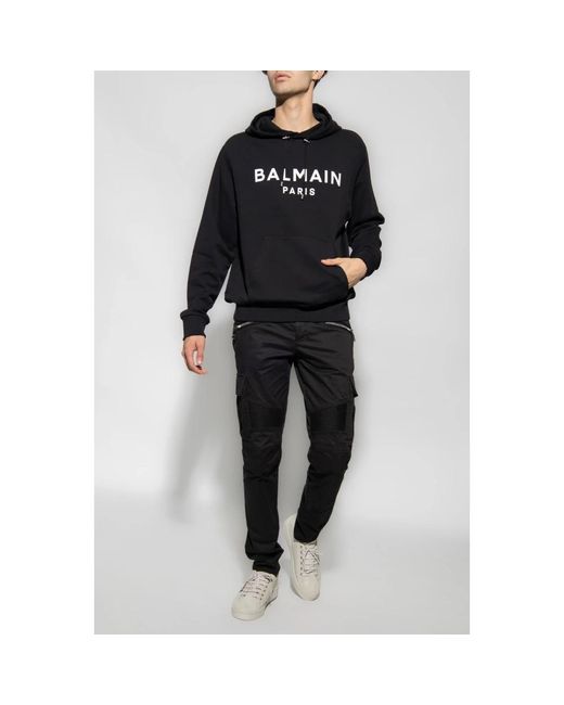Balmain Black Slim-Fit Trousers for men