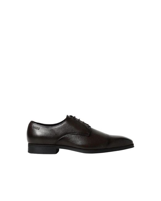 Boss Braune Brogue Lederschuhe in Black für Herren