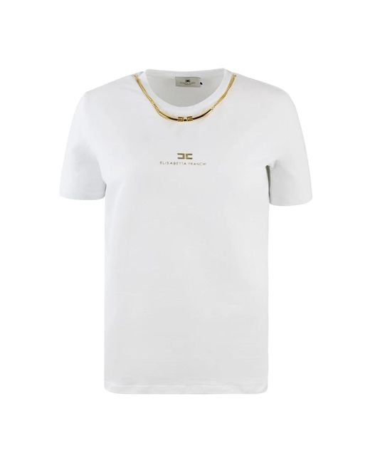 Elisabetta Franchi T-Shirts in het White