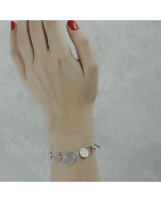 Dansk Copenhagen White Minimalistisches multi dot silber armband