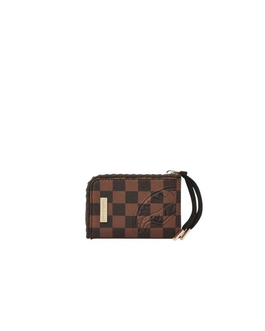Sprayground Accessoires ,Veelkleurig ,Reliëf Check Wallet Haai in het Brown