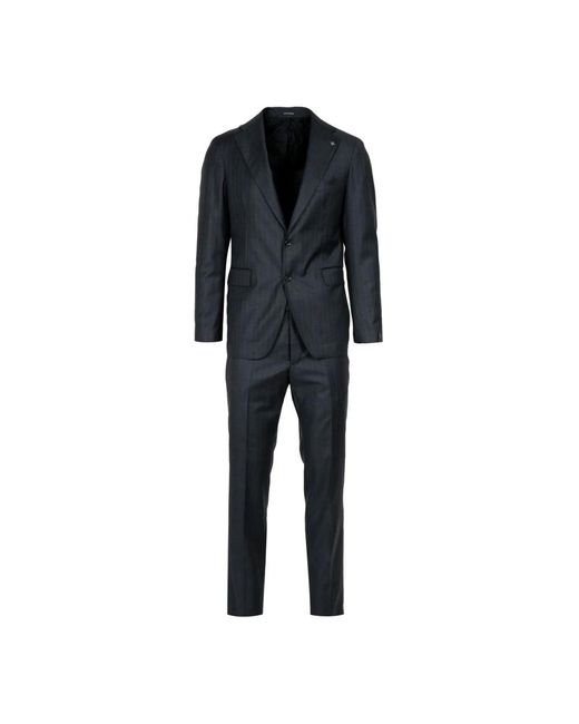 Tagliatore Black Single Breasted Suits for men