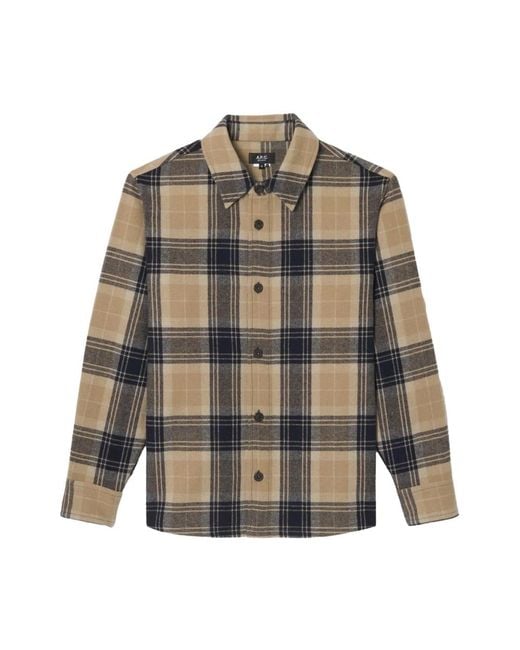 A.P.C. Gray Casual Shirts