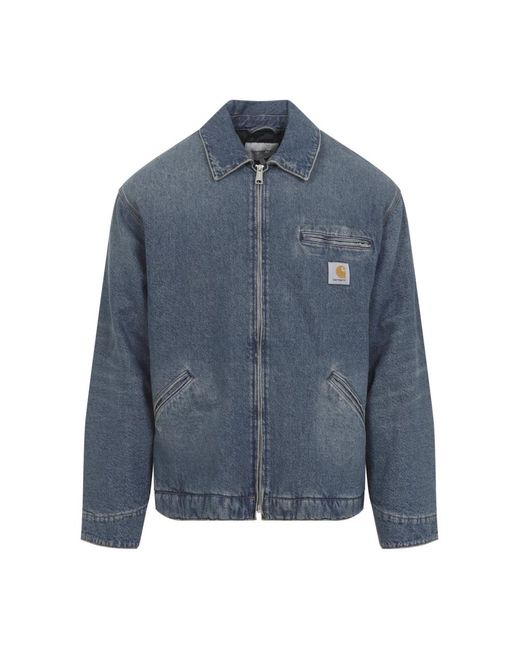 Carhartt Blue Denim Jackets for men