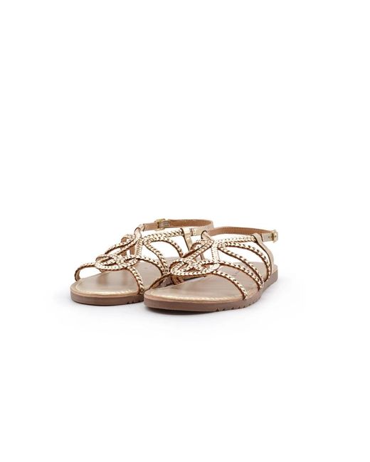 Gioseppo Brown Flat Sandals