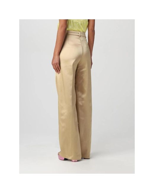 Semicouture Natural Wide Trousers