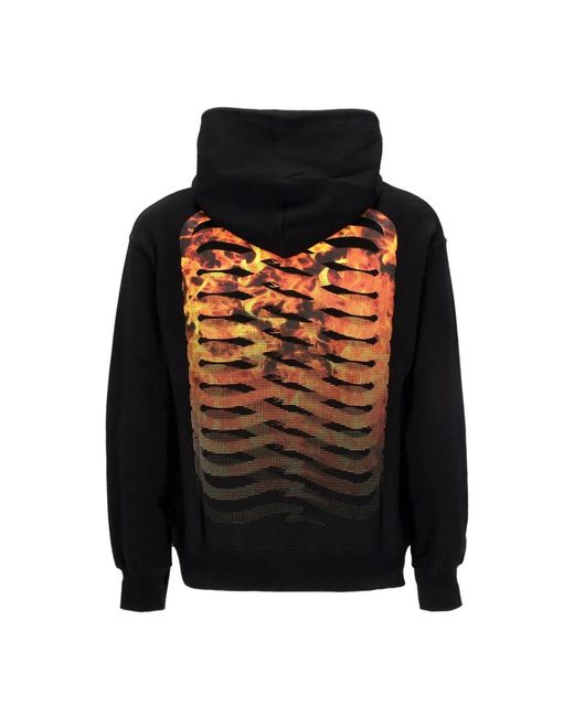 Propaganda Hoodies & Sweatvesten ,Zwart ,Katoen Zwarte Lichtgewicht Hoodie Met Ribbels in het Black voor heren