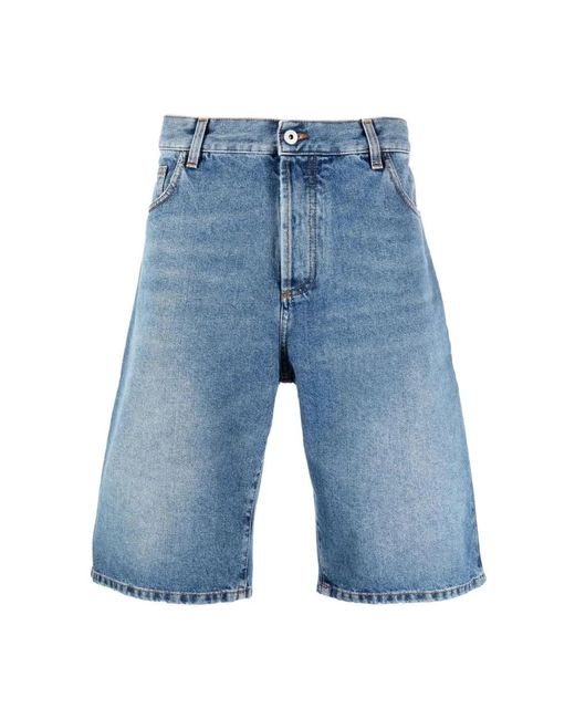 Marcelo Burlon Blue Denim Shorts for men