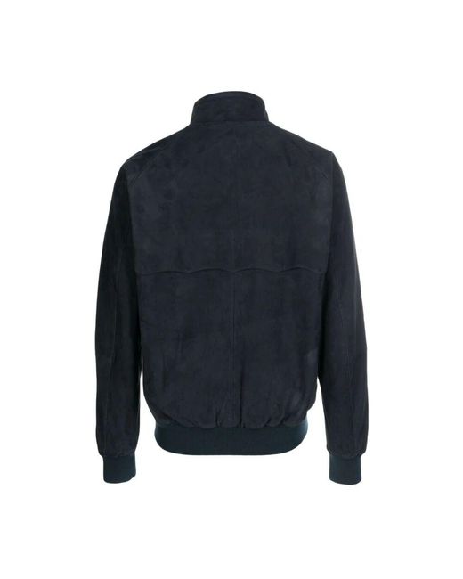 Baracuta Blaue lederjacke mode in Blue für Herren
