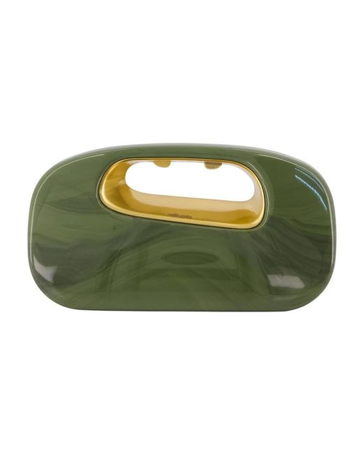 Cult Gaia Green Amara Clutch