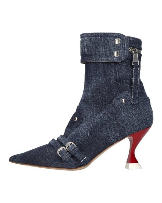 Strategia Blue Heeled Boots