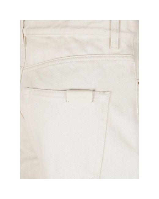 Moncler White Straight Jeans