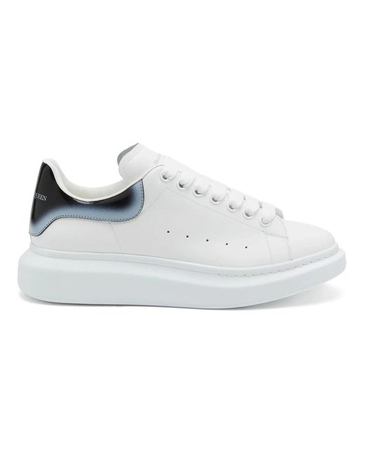 Alexander McQueen Weiße oversized sneakers mit schwarzem absatz in White für Herren