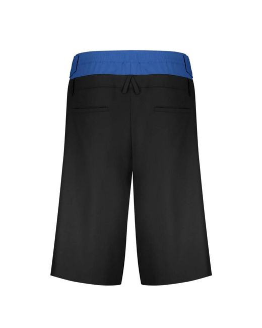 Ambush Korte Broeken ,Zwart ,Wol Contrast Elastische Taille Bermuda Shorts in het Black voor heren